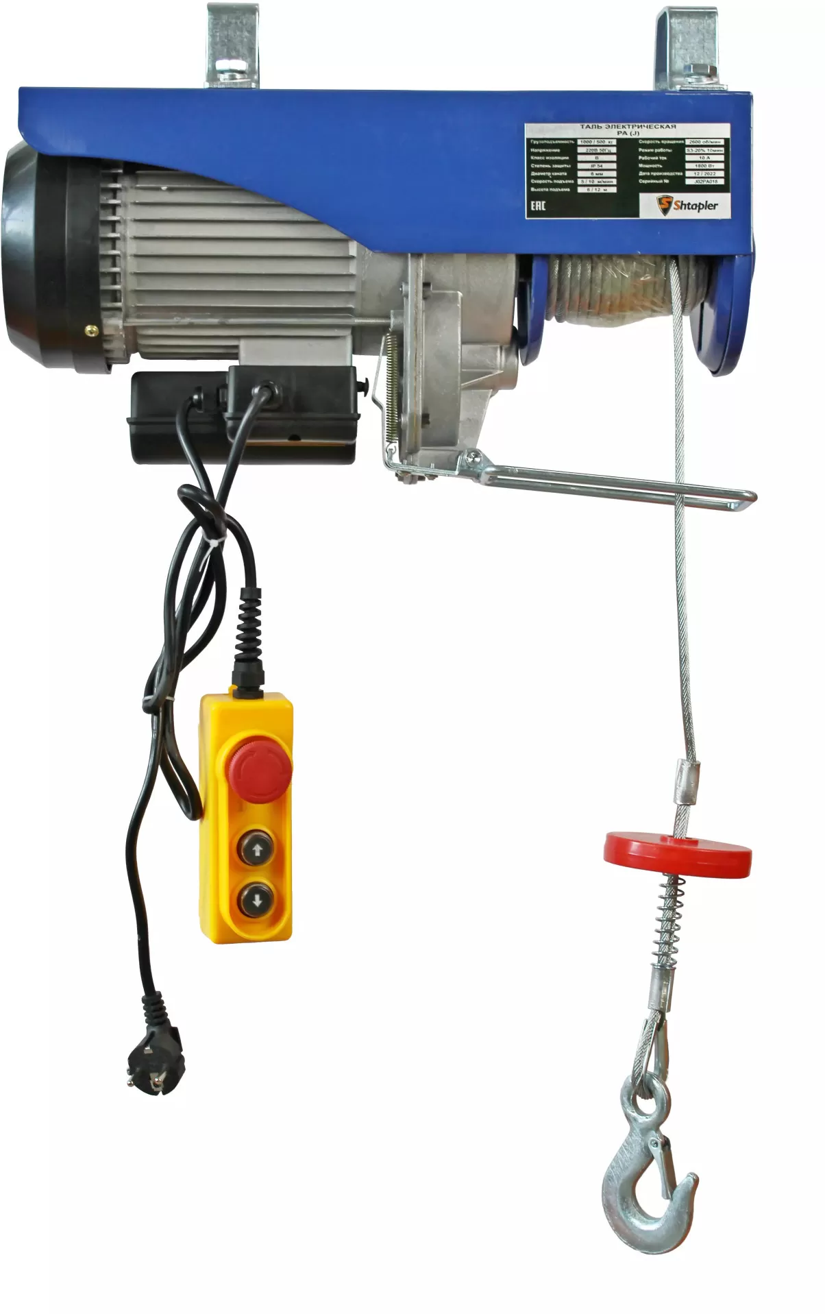 SHTAPLER PA (J) 1000/500 кг 6/12 м Таль электрическая стационарная